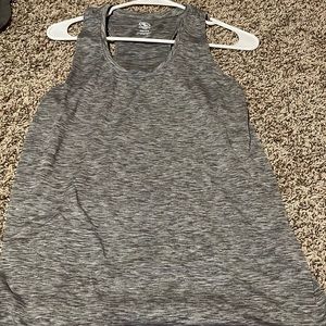 gray athletic tank top
